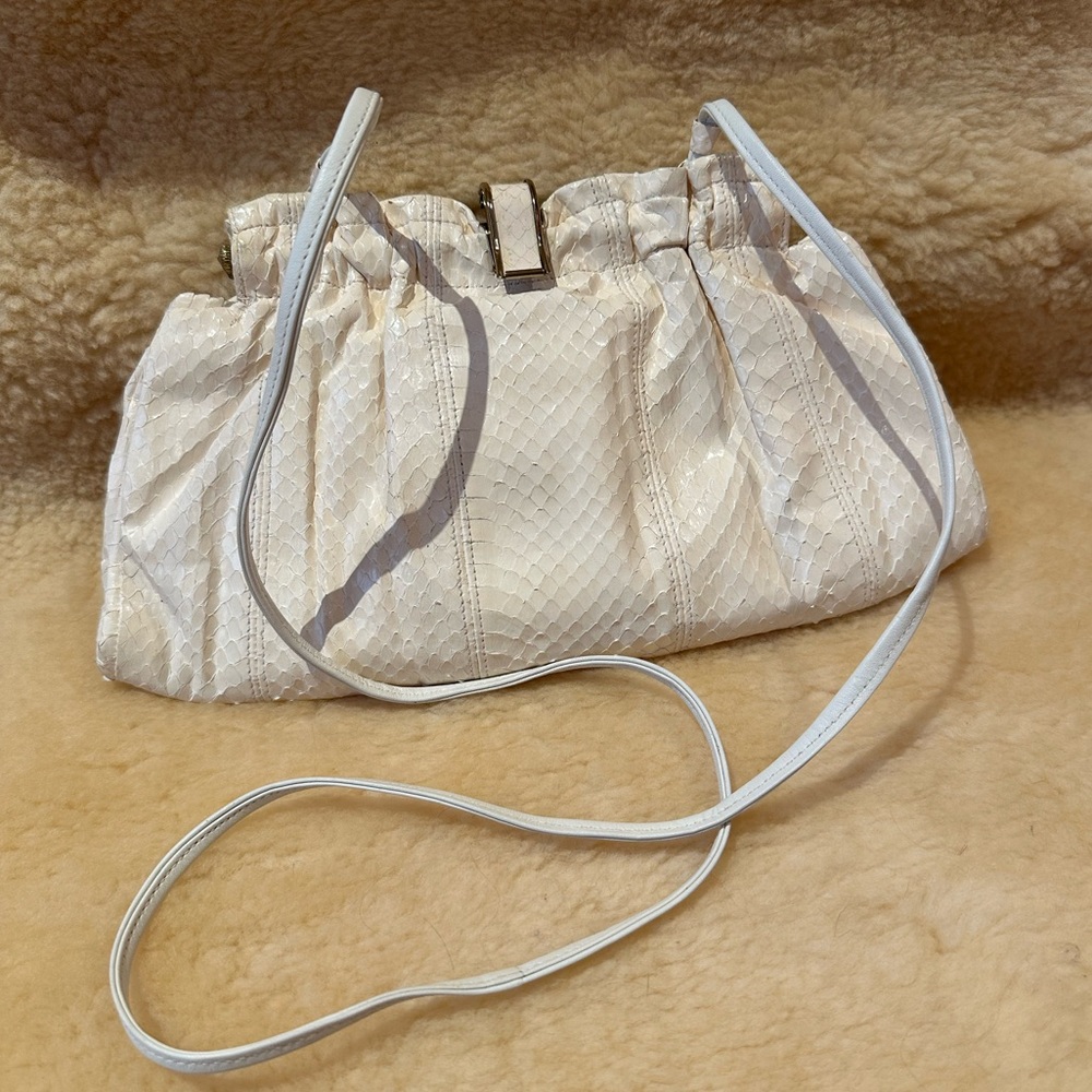 Vintage Bags by Varon Python Snakeskin Convertible Shoulder Bag/Clutch
